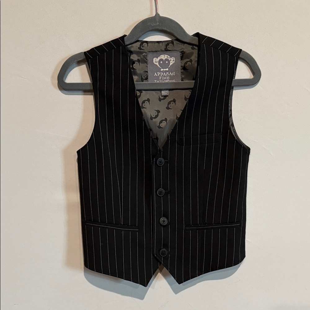Appaman Boy’s Black Striped Vest